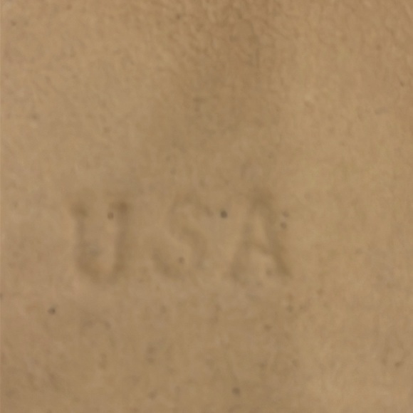 Antique (1930s) McCoy Yellow Ware Stoneware Bowl with Blue & Pink Stripes - Picture 13 of 14